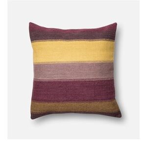 Loloi Wool striped Pillow Cover- 22x22”